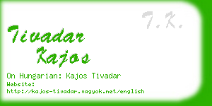 tivadar kajos business card